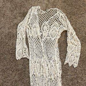 Womens long sweater crochet